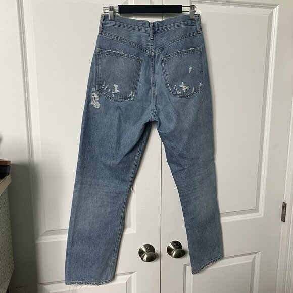 Agolde 90's Jeans Womens 27 Distressed High Rise Straight Leg Made USA - Picture 2 of 10